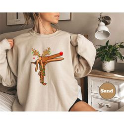 christmas speculum nurse sweatshirt, reindeer speculum sweatshirt, nurse hoodie, midwife christmas sweatshirt, obgyn nur