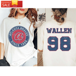 98 braves shirt vintage atlanta shirt morgan wallen fan gift  happy place for music lovers