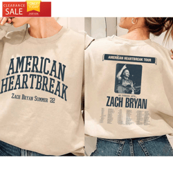 american heartbreak tour 2 sides sweatshirt zach bryan shirt  happy place for music lovers