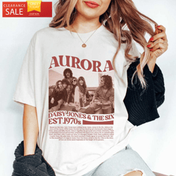 aurora world tour shirt daisy jones and the six band concert  happy place for music lovers