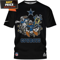 dallas cowboys looney tunes touchdown tshirt, toprated cowboys gifts  best personalized gift  unique gifts idea