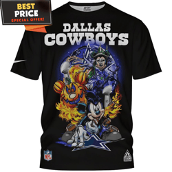 dallas cowboys mickey and minnie touchdown champion tshirt, unique dallas cowboys gifts  best personalized gift  unique