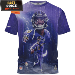 Lamar Jackson x Baltimore Ravens Fullprinted TShirt, Ravens Fan Gifts  Best Personalized Gift  Unique Gifts Idea
