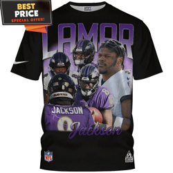 lamar jackson x baltimore ravens retro black tshirt, baltimore ravens gift ideas  best personalized gift  unique gifts i