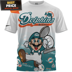 Miami Dolphins x Mario Champion Cup AOP TShirt, Dolphins Football Gifts  Best Personalized Gift  Unique Gifts Idea