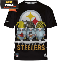 Pittsburgh Steelers Fan Gnomes TShirt, Steelers Football Gifts  Best Personalized Gift  Unique Gifts Idea