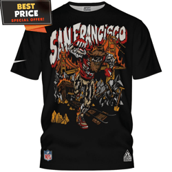 san francisco 49ers fierce rush tshirt, 49ers fan gifts  best personalized gift  unique gifts idea