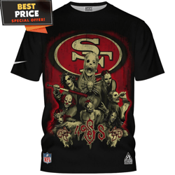 san francisco 49ers fright night squad tshirt, best gifts for 49ers fans  best personalized gift  unique gifts idea