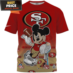 san francisco 49ers game day mickey tshirt, best 49ers fan gifts  best personalized gift  unique gifts idea