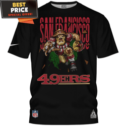 san francisco 49ers mighty mascot tshirt, gifts for a 49ers fan  best personalized gift  unique gifts idea