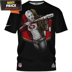san francisco 49ers x harley quinn fan tshirt, 49ers fan gifts  best personalized gift  unique gifts idea