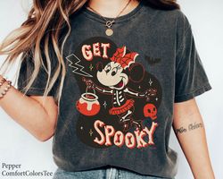 minnie mouse halloween skeleton costume get spooky shirt  disneynot so scary hal,tshirt, shirt gift, sport shirt