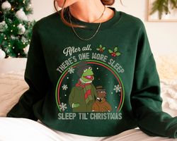muppet christmacarol kermit the frog one more sleep til christmaparty shirt fami,tshirt, shirt gift, sport shirt