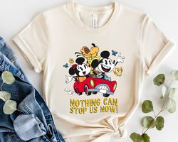 nothing can stop unow mickey  minnie pluto runaway railway shirt mickey minnie p,tshirt, shirt gift, sport shirt