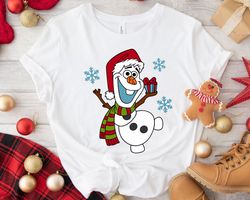olaf wear santa hat merry christmashirt family matching walt disney world shirt ,tshirt, shirt gift, sport shirt