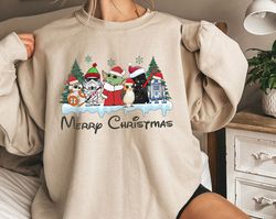 star warcharactersanta hat merry christmashirt family matching walt disney world,tshirt, shirt gift, sport shirt