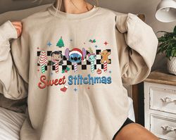 sweet stichmacheckered xmacandy merry christmashirt family matching walt disney ,tshirt, shirt gift, sport shirt