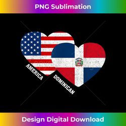 dominican republic flag half dominican american pride - crafted sublimation digital download - ideal for imaginative endeavors