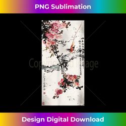 vintage cherry blossom japanese culture graphical art gift - innovative png sublimation design - animate your creative concepts
