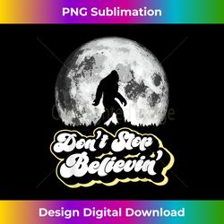 don't stop believin'! bigfoot retro full moon & trees - sleek sublimation png download - infuse everyday with a celebratory spirit