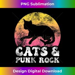 funny cats & punk rock vintage retro hobby - innovative png sublimation design - channel your creative rebel