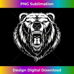 angry bear ferocious grizzly bear - vibrant sublimation digital download - chic, bold, and uncompromising