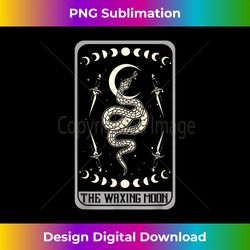 the waxing moon tarot card crescent lunar fortune teller - minimalist sublimation digital file - animate your creative concepts