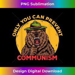 only you can prevent communism camping bear - minimalist sublimation digital file - striking & memorable impressions