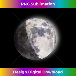 waxing gibbous moon phase, full moon, for selenophiles - contemporary png sublimation design - challenge creative boundaries