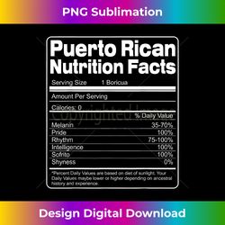 puerto rican nutrition facts puerto rican - sophisticated png sublimation file - pioneer new aesthetic frontiers