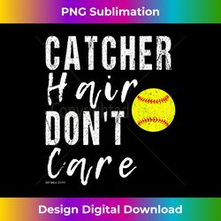 fastpitch softball funny catcher hair - chic sublimation digital download - lively and captivating visuals