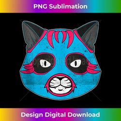 Lucha Libre Cat Wears Luchador Wrestling Mask - Urban Sublimation PNG Design - Lively and Captivating Visuals
