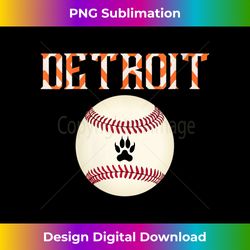 s detroit baseball dress tiger scratch and giant ball - sublimation-optimized png file - enhance your art with a dash of spice