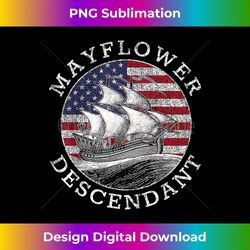 mayflower descendant usa flag distressed - innovative png sublimation design - ideal for imaginative endeavors