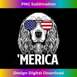 merica - usa american flag cocker spaniel dog animal lover - classic sublimation png file - challenge creative boundaries