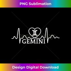 gemini zodiac sign heartbeat horoscope astrology gemini - edgy sublimation digital file - rapidly innovate your artistic vision