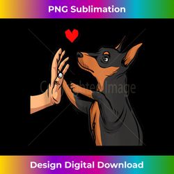 min pin love miniature pinscher dog mom girls - innovative png sublimation design - enhance your art with a dash of spice