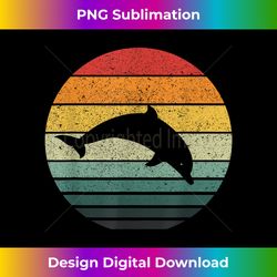 dolphin vintage retro sunset s 60s 70s style - contemporary png sublimation design - craft with boldness and assurance