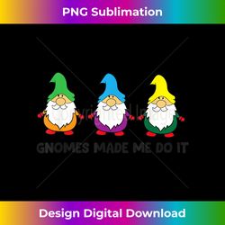 funny garden gnomes the gnomes made me do it - sublimation-optimized png file - ideal for imaginative endeavors