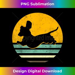 dachshund dog silhouette retro - edgy sublimation digital file - animate your creative concepts