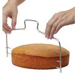 adjustable stainless steel cake stand & wire cutter: diy cake baking tool for perfectly leveled cakes