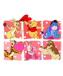 Winnie The Pooh Friends Valentine PNG