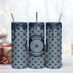 cowboys lv pattern 20oz tumbler wrap nfl 20oz tumbler design png