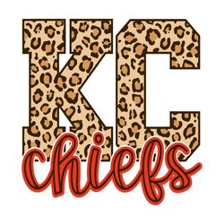 kansas city chiefs leopard print svg