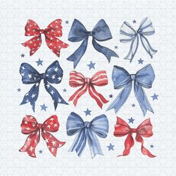 coquette patriotic ribbon bow 4th of july png