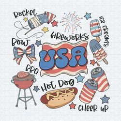 coquette usa doodles fireworks cheer up svg