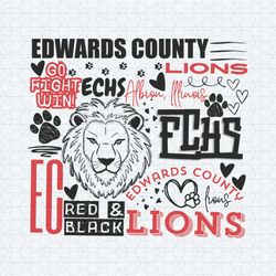 edwards county lions go fight win svg