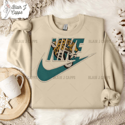 nike nfl jacksonville jaguars logo design, nike nfl logo sport embroidery machine design