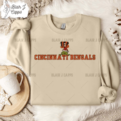 NFL Grinch Cincinnati Bengals Embroidery Design, NFL Logo Embroidery Design, NFL Embroidery Design