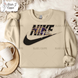 NIKE NFL Baltimore Ravens Logo Embroidery Design, NIKE NFL Logo Sport Embroidery Machine Design